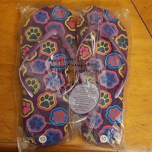 Paw print sandals